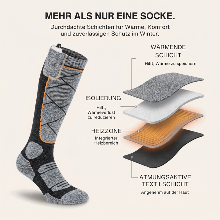 FußWärme™ Thermo-Heizsocken für kalte Wintertage