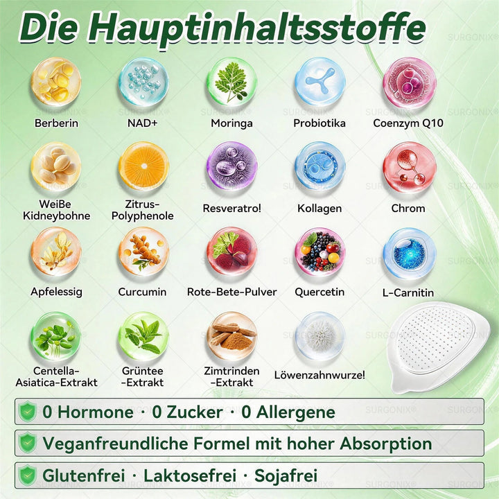 𝗠𝗼𝗿𝗶𝗻𝗴𝗮 · 𝗕𝗲𝗿𝗯𝗲𝗿𝗶𝗻 & NAD+ 10-in-1 Fortschrittliches Nano-Mikronadel-Pflaster – Für die tägliche Unterstützung von Stoffwechsel und Herz-Kreislauf-Gesundheit