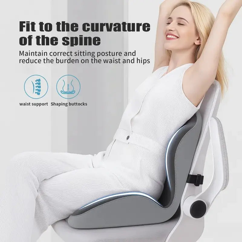 SitzWohl™ Ergonomisches Sitzkissen mit Rückenstütze