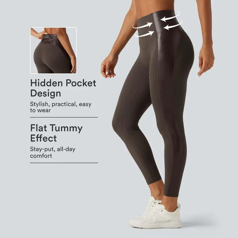 FokusForm™ Formende PU-Leder-Leggings