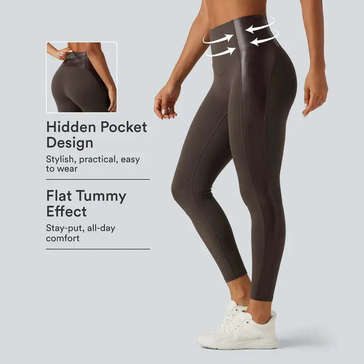 FokusForm™ Formende PU-Leder-Leggings