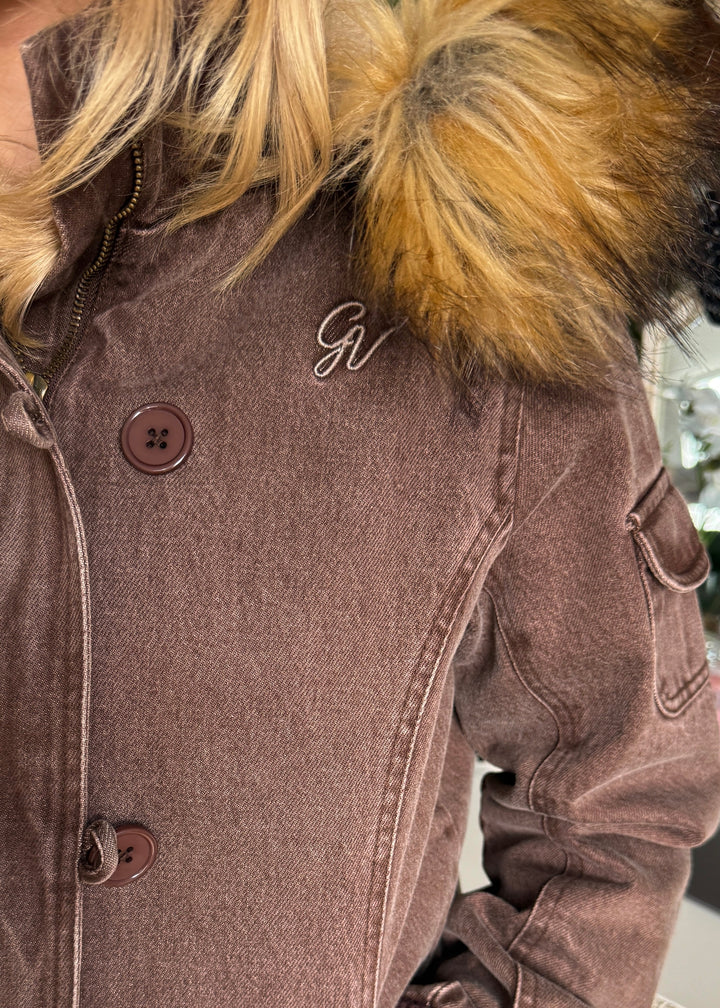 FellWärme™ Kapuzenjacke mit Fellbesatz für Damen