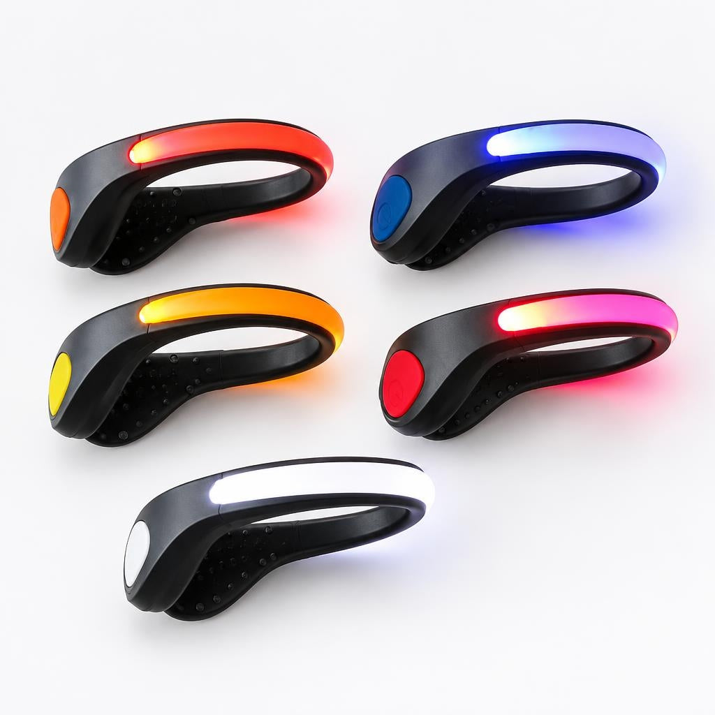 FersenLicht™ LED-Schuhlichter für mehr Sichtbarkeit im Dunkeln
