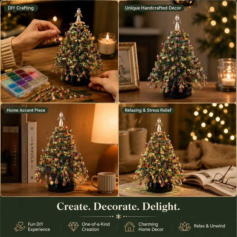BeadTree™ 3D-Perlen-Weihnachtsbaum mit LEDs