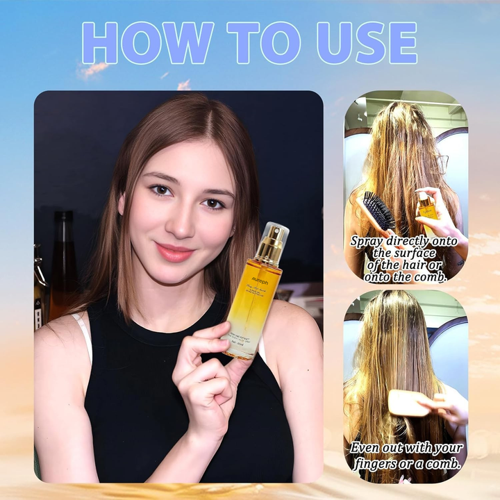 Glossora™ – Leichtes Haarölspray für glattes, glänzendes Haar