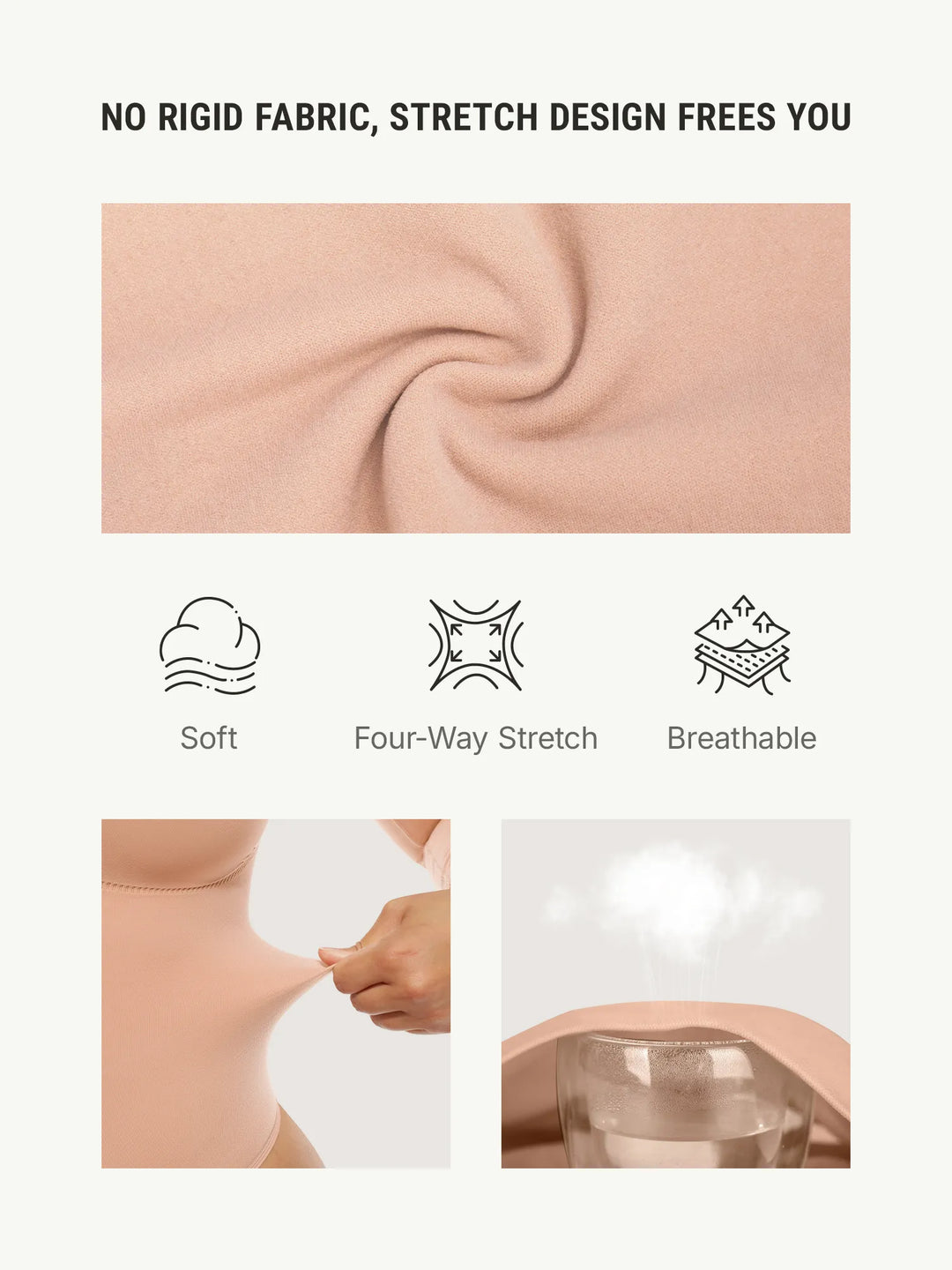 Curvevo™ Nahtloser Langarm-Bodysuit