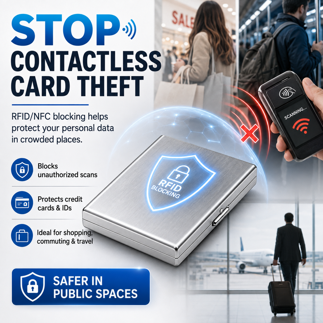 KartenSchild™ Sicheres Metall-Kartenetui mit RFID-Schutz