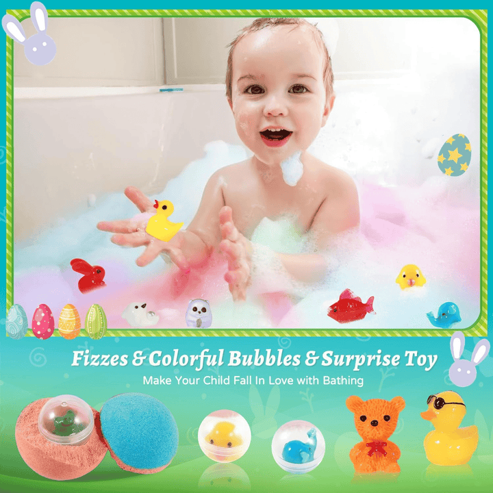 BubblyJoy | Badebomben Set für Kinder mit Überraschung und Mega Schaum