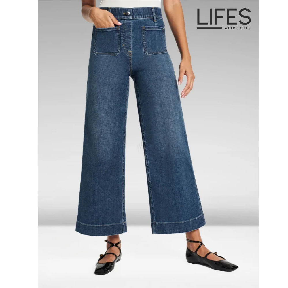 ChicTrend | Bauchkontrolle Gekürzte Weitbein-Jeans