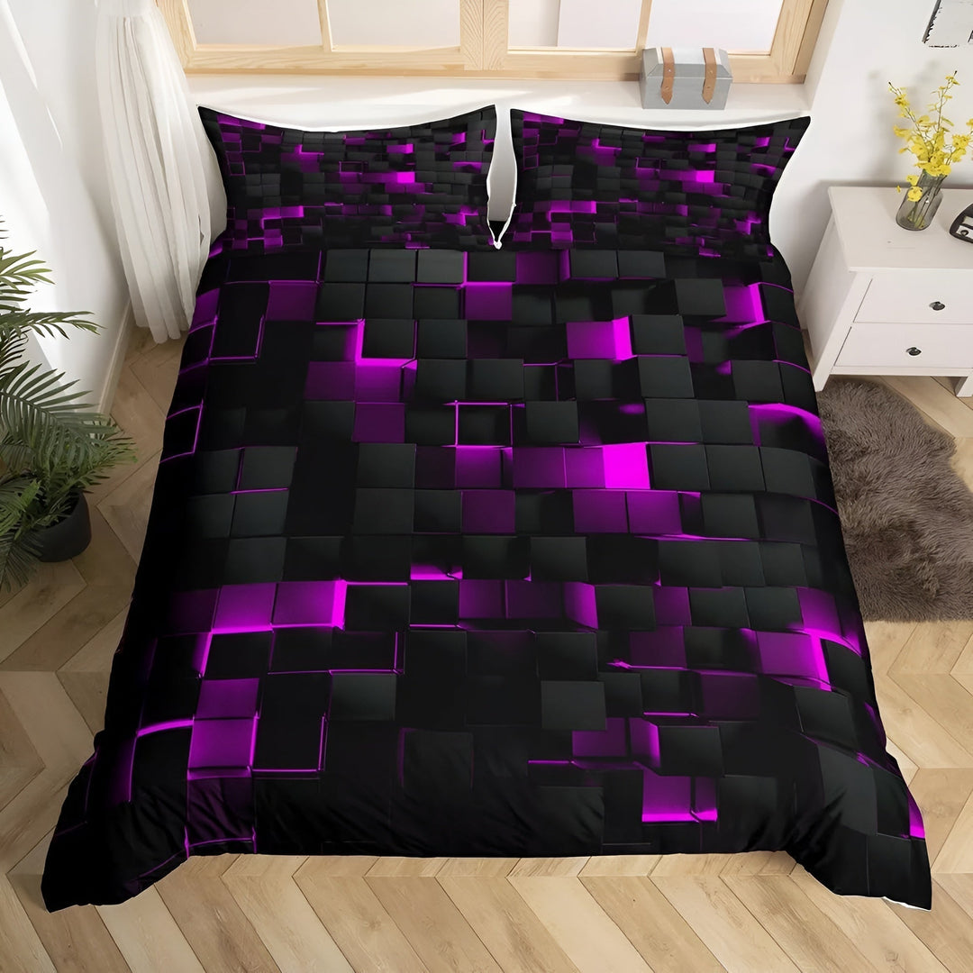 3D Bettwäsche mit Kissenbezug | Bettlaken für Gamer | Bettbezug | Neonara
