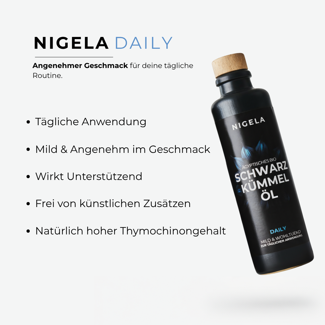 Bio-Schwarzkümmelöl unterstützt die tägliche Gesundheit und Vitalität
