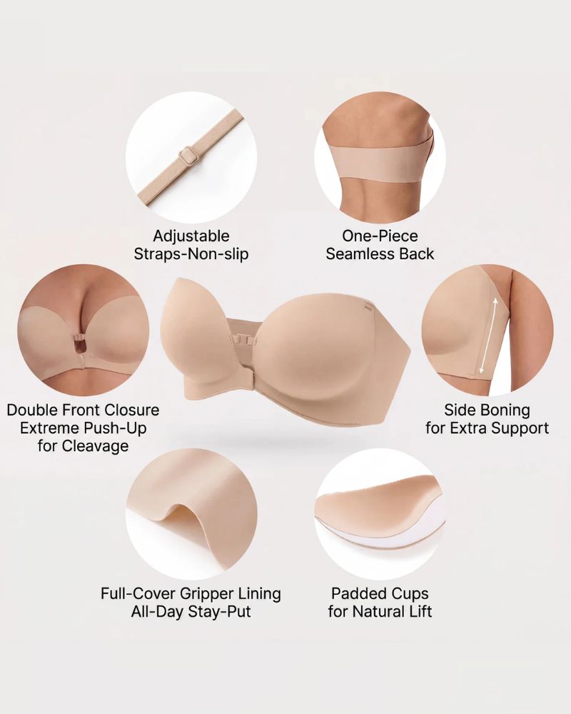 AuraLift™ Nahtloser Push-Up-BH mit Frontverschluss