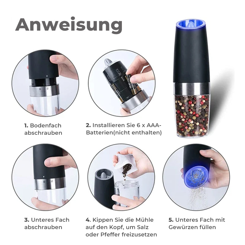 GraviGrind™ - Elektrische Salz- und Pfeffermühle