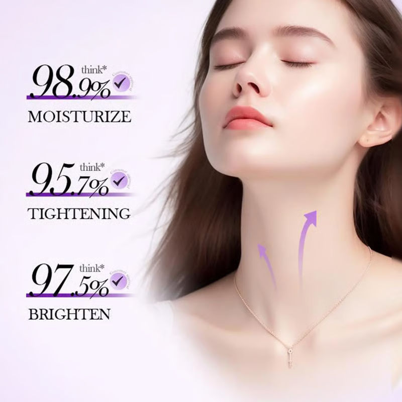 Nackencreme mit Rollenmassage 🧴 Kollagen & Hyaluronsäure | Strafft den Hals, reduziert Falten & Doppelkinn
