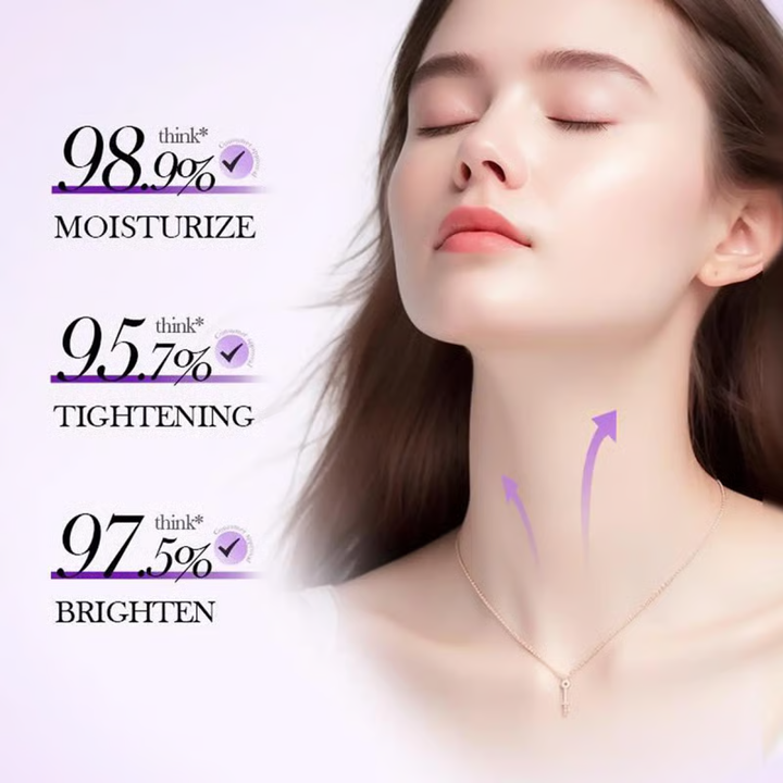 Nackencreme mit Rollenmassage 🧴 Kollagen & Hyaluronsäure | Strafft den Hals, reduziert Falten & Doppelkinn