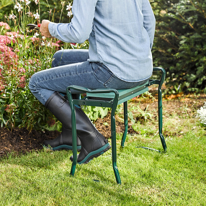 GartenWohl™ Gepolsterte Kniebank mit Aufstehhilfe