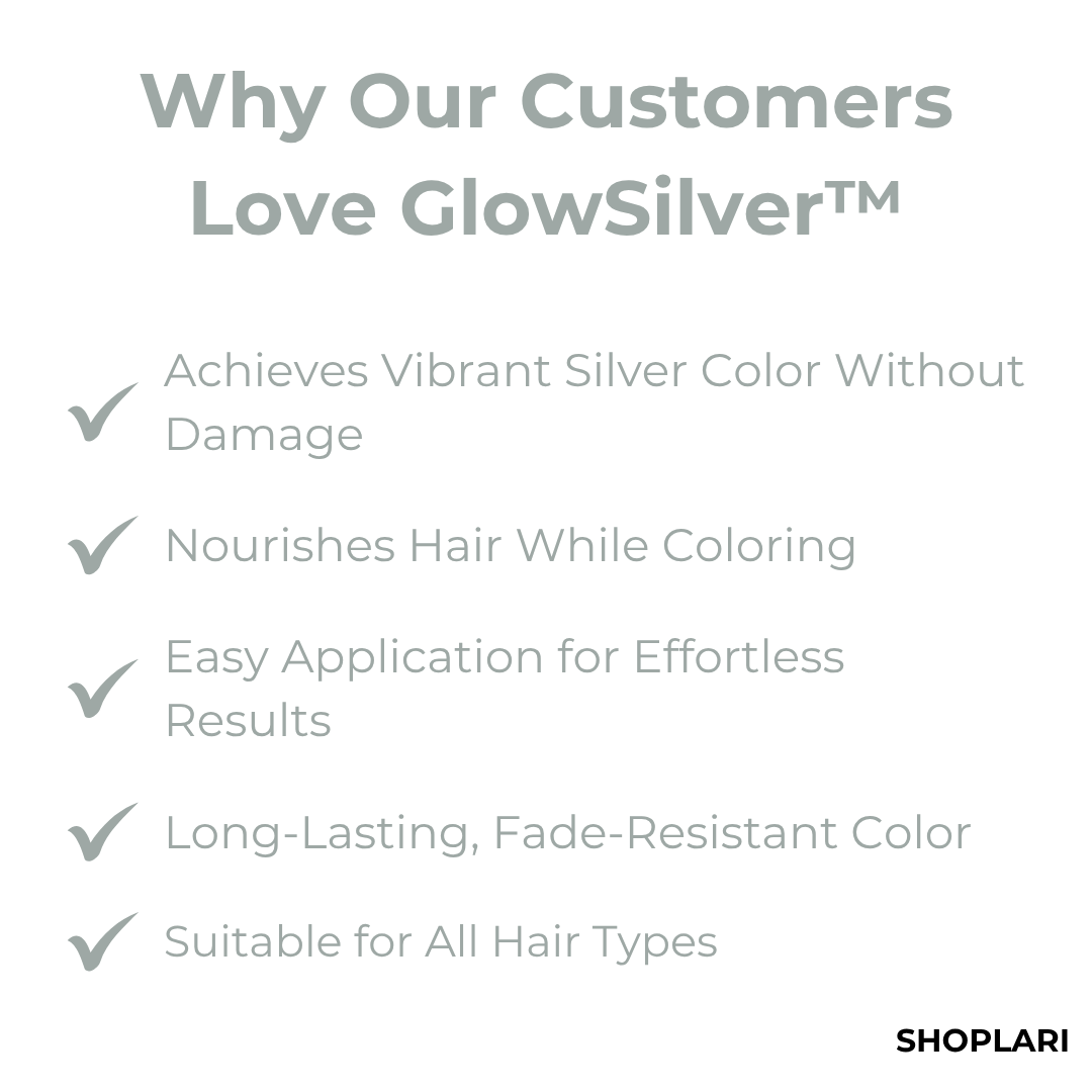GlowSilver™ – 2-in-1 natürliches Silber-Haarfärbemittel pflegend, glänzend und schonend [1 + 1 Gratis]