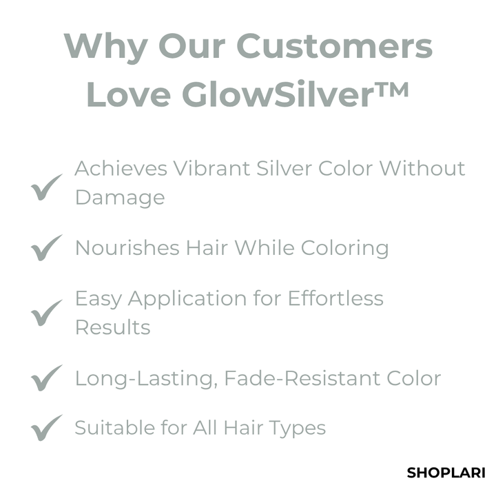 GlowSilver™ – 2-in-1 natürliches Silber-Haarfärbemittel pflegend, glänzend und schonend [1 + 1 Gratis]