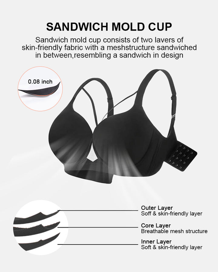 DekolletéTraum™ Nahtloser Push-up-BH mit tiefem V-Ausschnitt