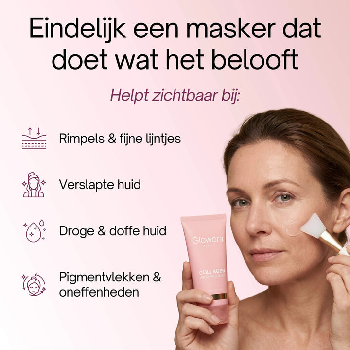 KollagenGlanz™ Bio-Kollagenmaske mit Pinsel