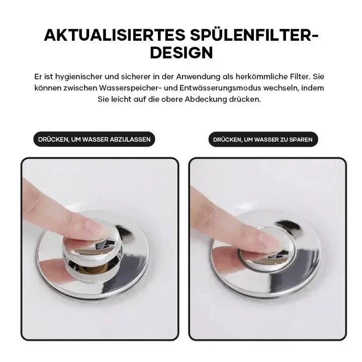 Abflusssieb für Dusche und Waschbecken | Haarsieb aus Edelstahl | StoppFix