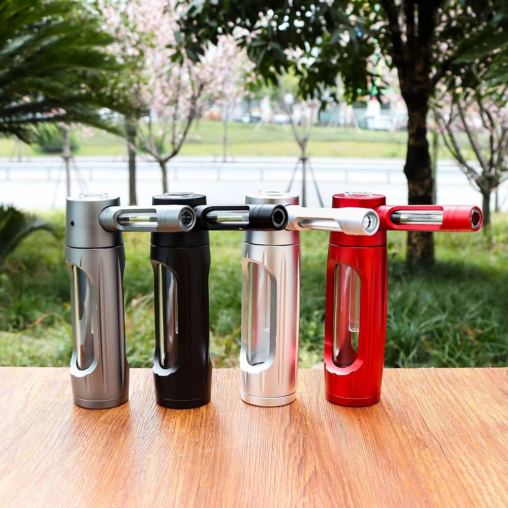 ZenPuff Co.™ Premium-Wasserflasche aus Glas und Aluminium