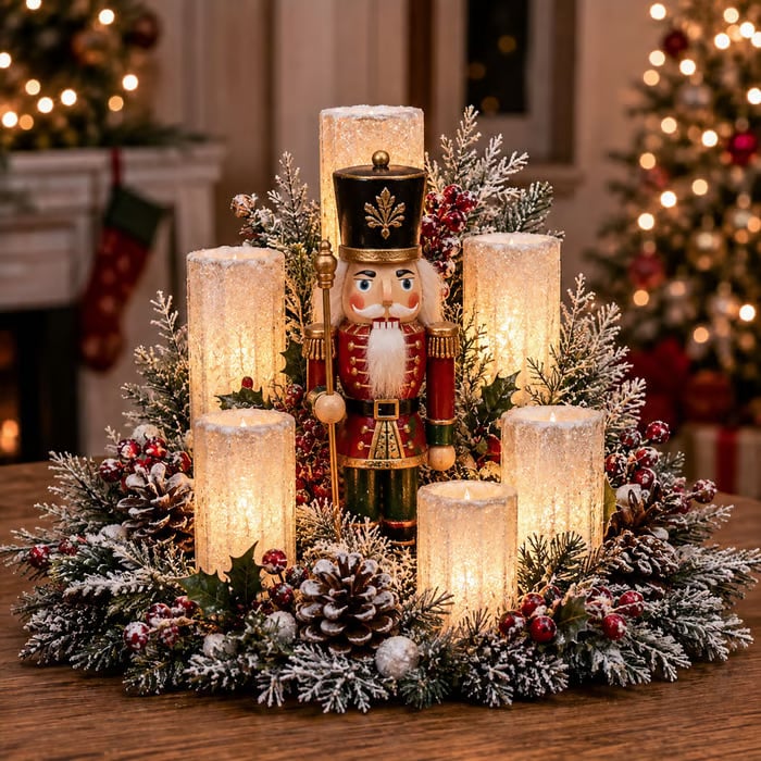 WinterGlanz™ Leuchtendes Weihnachts-Gesteck