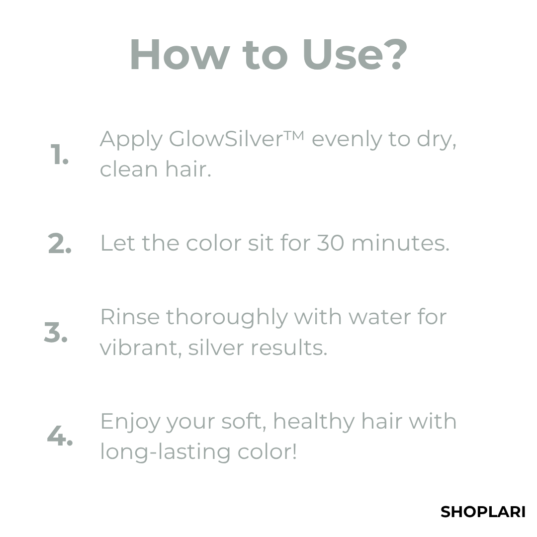 GlowSilver™ – 2-in-1 natürliches Silber-Haarfärbemittel pflegend, glänzend und schonend [1 + 1 Gratis]