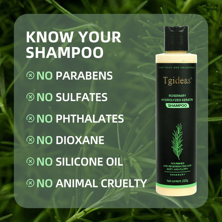 Tgideas® Rosmarin-Shampoo | Haarwachstums- und Anti-Schuppen-Kopfhautbehandlung