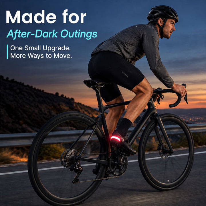 FersenLicht™ LED-Schuhlichter für mehr Sichtbarkeit im Dunkeln