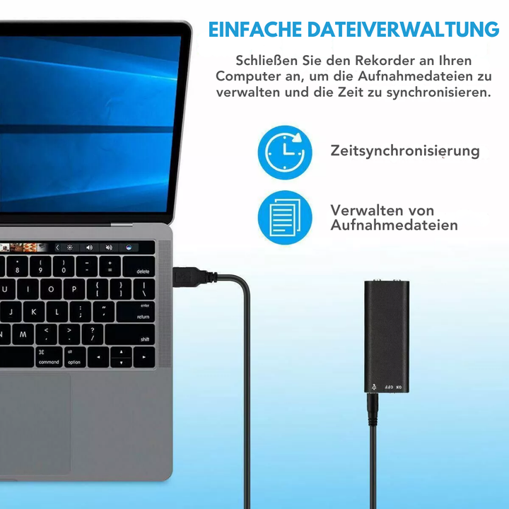 Stealth™ - Ermöglicht Ihnen die schnelle Aufzeichnung von Gesprächen mit nur einer Taste