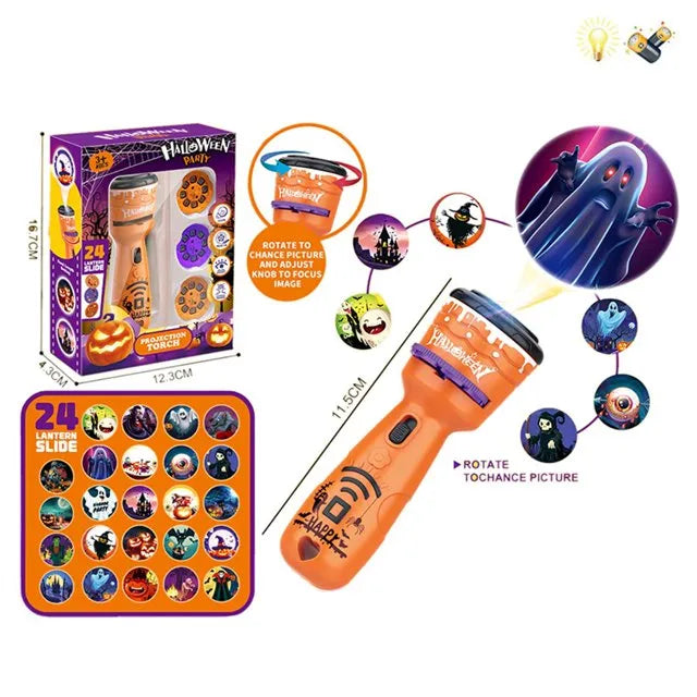 GruselLicht™ Projektions-Taschenlampe für Kinder