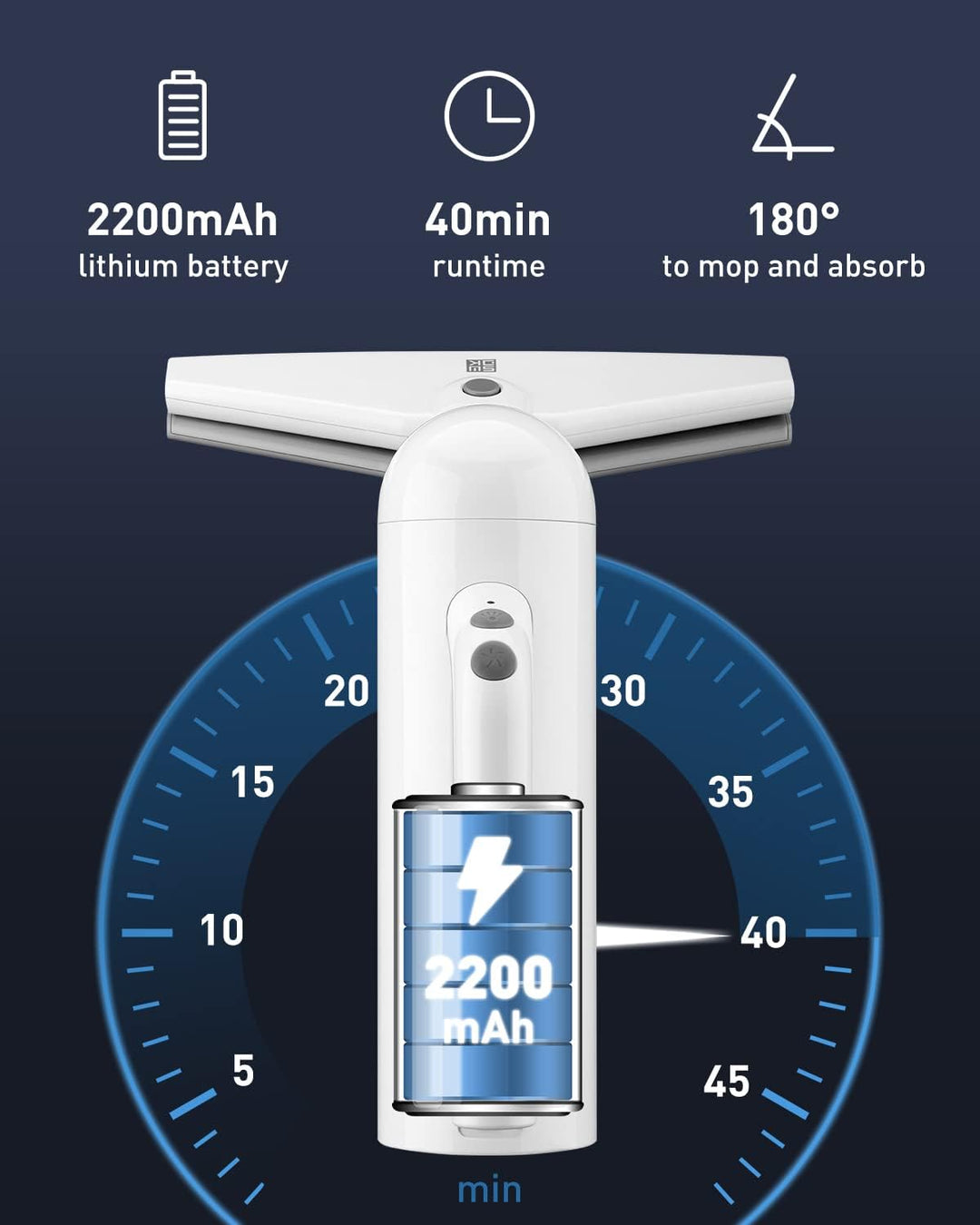 AquaSweep™ | Sofortige Fensterreinigung mit kraftvollem Sprüh- und Saugvorgang