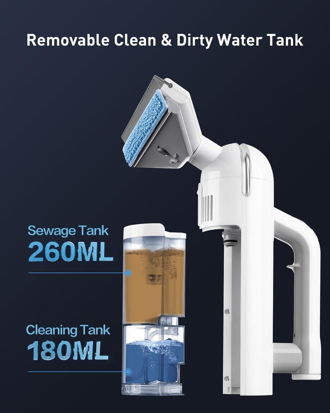 AquaSweep™ | Sofortige Fensterreinigung mit kraftvollem Sprüh- und Saugvorgang