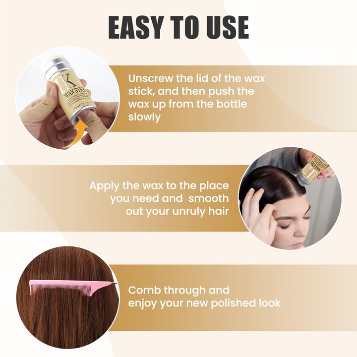StyleStick™ – Anti-Frizz Haarstick für glattes, gepflegtes Haar & perfekten Haaransatz [1 + 1 Gratis]