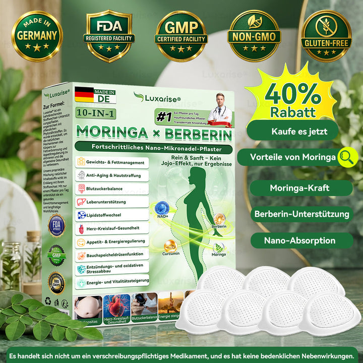 𝗠𝗼𝗿𝗶𝗻𝗴a · 𝗕erberin ＆ NAD＋10-IN-1 𝗙ortschrittliches 𝗡ano-Mikronadel-𝑷𝒇𝒍𝒂𝒔𝒕𝒆𝒓 - | Tägliche Unterstützung für Stoffwechsel und Herzgesundheit