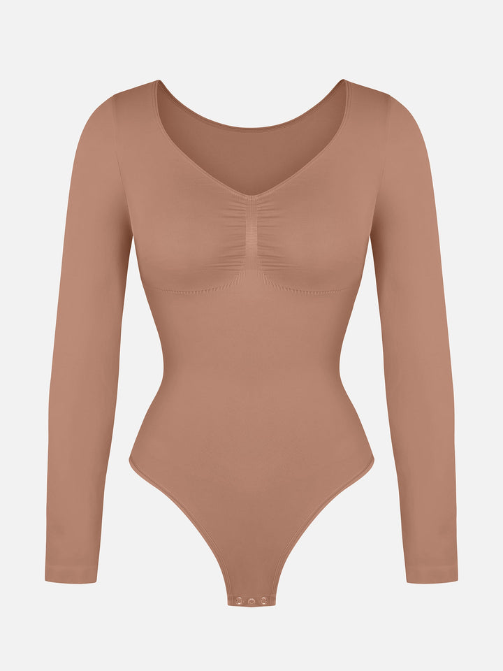 Curvevo™ Nahtloser Langarm-Bodysuit