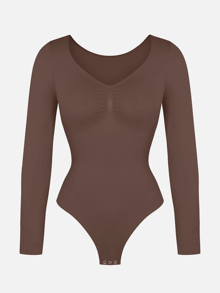 Curvevo™ Nahtloser Langarm-Bodysuit