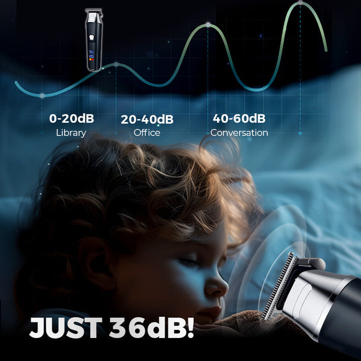 EliteTrim™ - Haushalt Digitalanzeige Professionelles elektrisches Haarschneidemaschinen-Set