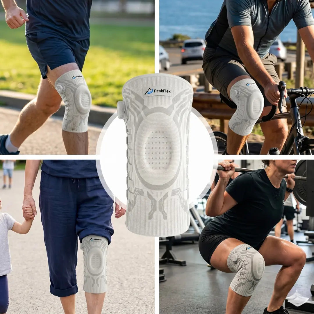Die Peakflex-Kniebandage bietet zuverlässige Unterstützung für täglichen Komfort