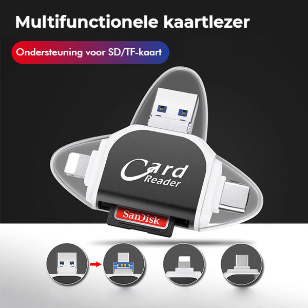 1+1 Gratis | MultiPort™ Schnelles und universelles All-in-One-Kartenlesegerät