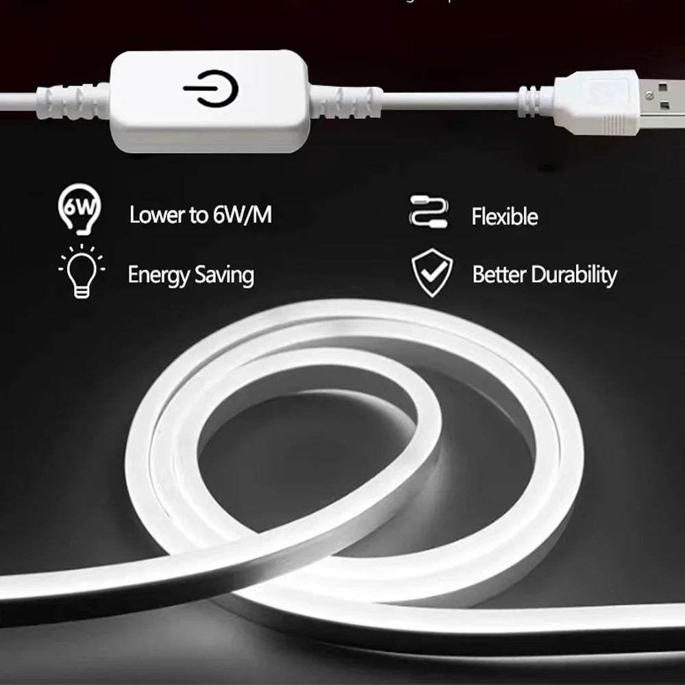 LumiTouch™ | Anpassbarer, wasserdichter LED-Streifen mit Touch-Sensor-Steuerung