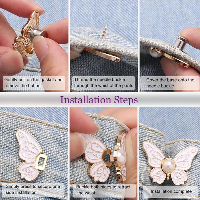 GlimmerWing – Stilvolles Set abnehmbarer Schmetterlingsklammern