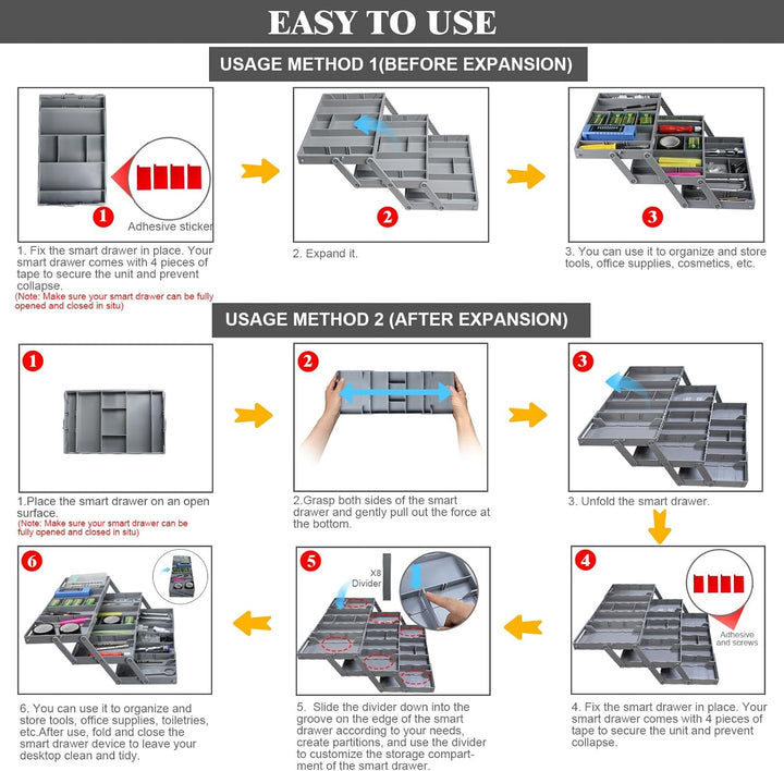 Organix™ – Mehrstufiger, Zusammenklappbarer Schubladen-Organizer