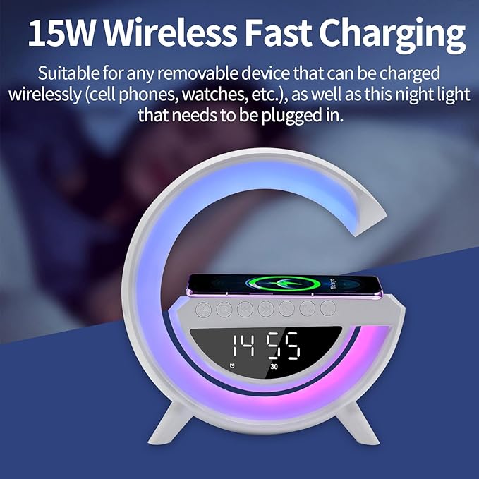 G-LumiSound | Kabelloser Lautsprecher mit LED-Beleuchtung | Integriertes Wireless Charging