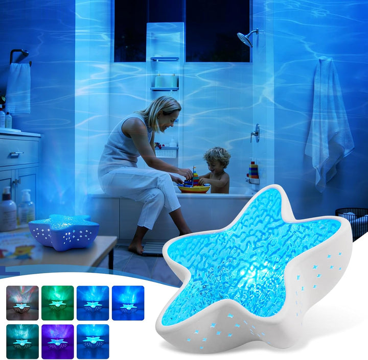 OceanGlow™ Seestern Ozeanwellen Projektor-Lampe