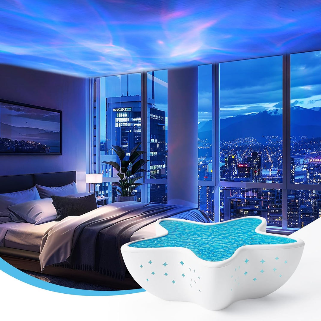 OceanGlow™ Seestern Ozeanwellen Projektor-Lampe