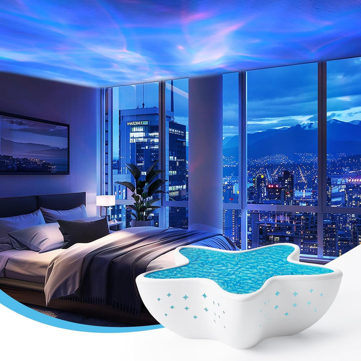 OceanGlow™ Seestern Ozeanwellen Projektor-Lampe