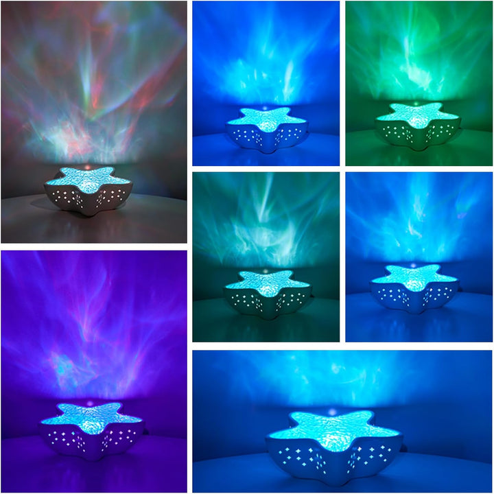 OceanGlow™ Seestern Ozeanwellen Projektor-Lampe