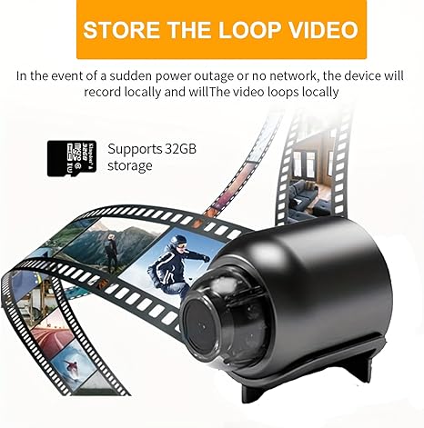 Drahtlose Mini-Überwachungskamera mit Fernzugriff